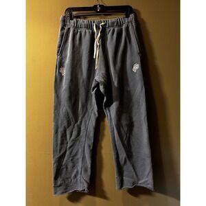 Darc Sport Wolves Pants Mens Small Blue Baggy Wide Leg Stretch Gym Work Out